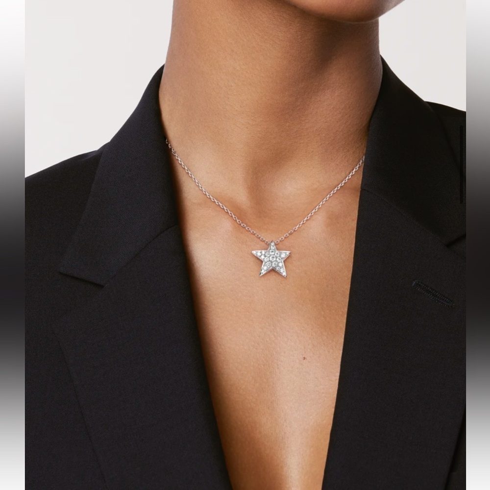 Chanel star diamonds pendant necklace